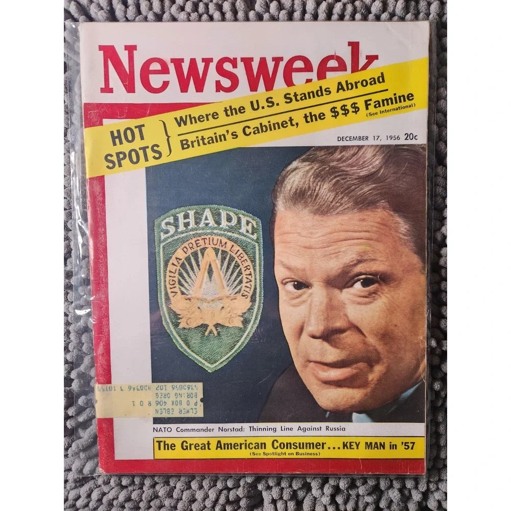 Newsweek Magazine December 17, 1956 U.S. Abroad, Britian's Cabinet, $ Famine VTG